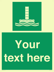 Custom sign safe condition Evacuation chute 